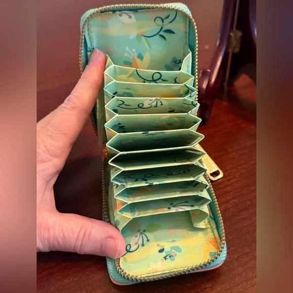 Loungefly Disney The Princess and The Frog Orange and Teal Accordian Wallet - Picture 5 of 5